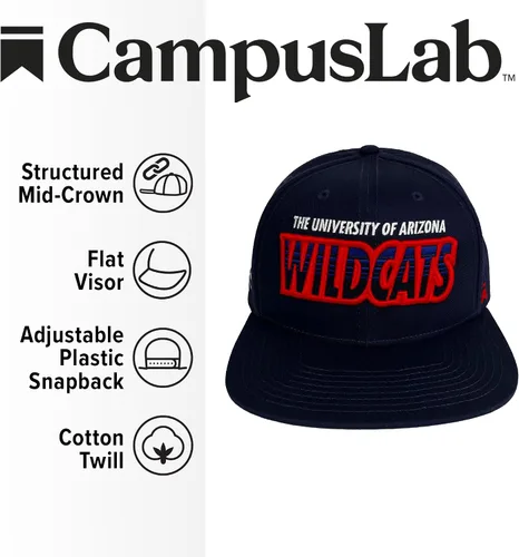Vista 2 de Sombrero oficial de 6 paneles con ala plana ajustable colegial - Colección Gradient Team