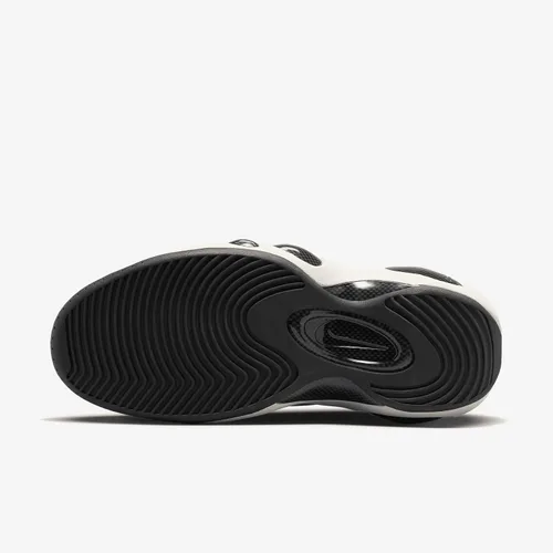 Vista 2 de Nike Zapatillas de baloncesto Zoom Flight 95 para hombre, Blanco/Naranja Total/Leche de Coco/Rojo Universitario