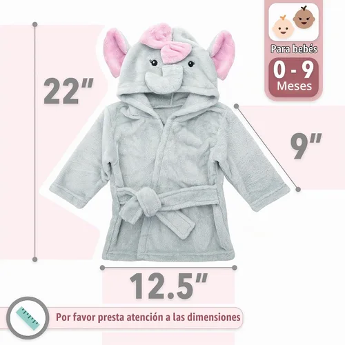 Vista 2 de Mr. Pen - Bata de felpa para bebé, unisex, de 0 a 9 meses, bata de felpa para bebé