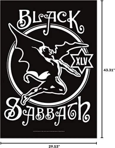 Vista 3 de Signs-unique Black Sabbath - Póster grande de tela para el 45 aniversario (43.307 x 29.528 in)
