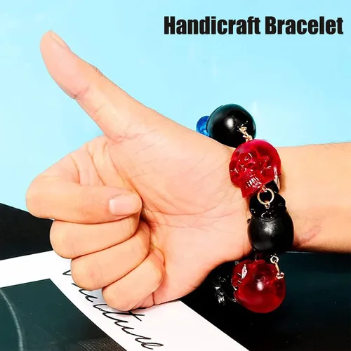 Vista 2 de Molde de resina DIY Artesanía Pulsera Colgante Molde de Silicona Hecho a Mano Cráneo para Cabeza para Llavero Molde de Fundición de Resina Artesanía