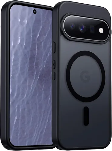 Vista 60 de SPIDERCASE Funda magnética para Google Pixel 9A, protección contra caídas de grado militar, delgada, translúcida, mate, a prueba de golpes