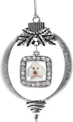 Vista 133 de Inspired Silver - Nana púrpura - Adorno de Navidad plateado - Adorno cuadrado para árbol de Navidad con circonita cúbica - Decoración colgante