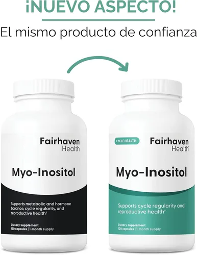 Vista 8 de Fairhaven Health Suplemento de mio-inositol para mujeres y hombres Vitamina B8 2000 mg Cápsulas veganas de inositol en polvo Sin gluten