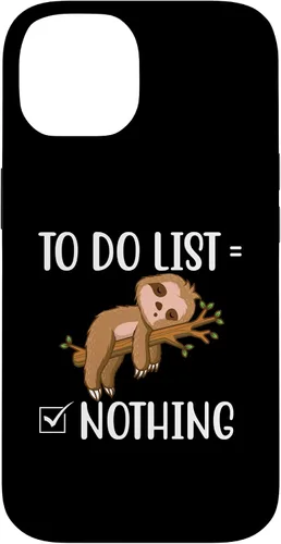 Vista 4 de To Do List - Sleeping Sloth Wildlife Animal Lover Zookeeper Case for iPhone 15