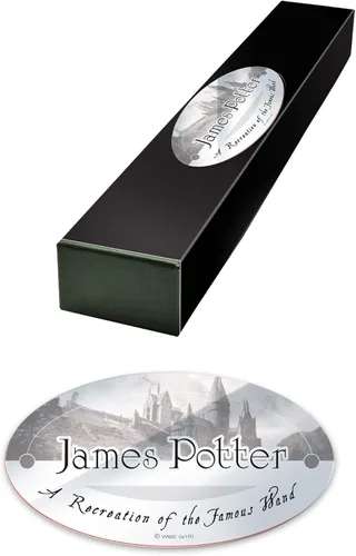 Vista 5 de The Noble Collection - Varita de personaje de James Potter - Varita del mundo mágico de 15 pulgadas (14.6 in) con etiqueta de nombre - Juego