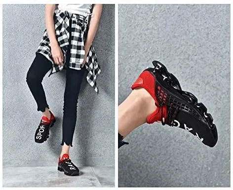 Vista 6 de XIDISO Zapatos deportivos de correr para hombre y mujer, con malla de malla, de moda, atléticos, tenis, deportes, cruz, casual, entrenamiento