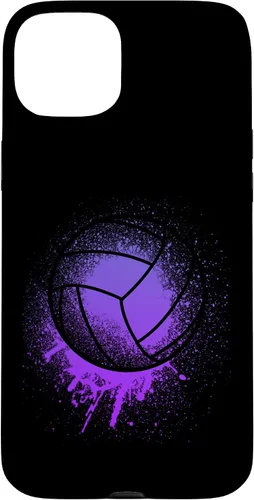 Vista 8 de iPhone 15 Jugador de Voleibol Deporte Niñas Mujeres Bday Purple Beach Team Case