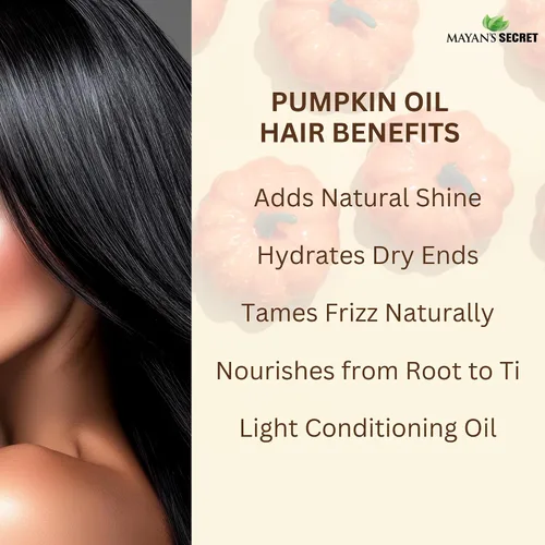Vista 3 de Mayan's Secret Aceite de semilla de calabaza certificado por USDA orgánico prensado en frío virgen, hidratante natural para cabello seco, piel