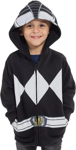 Vista 2 de Power Rangers Blue Ranger - Sudadera con capucha y cremallera para niños pequeños y grandes