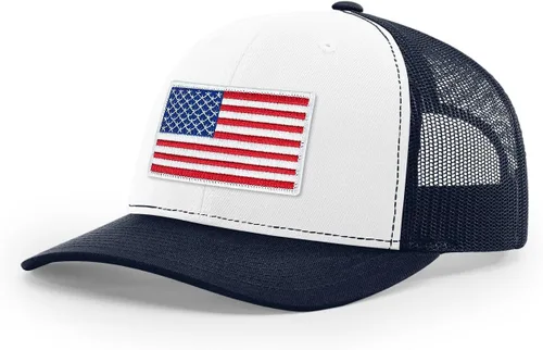 Vista 3 de Joe's USA Richardson 112 - Gorras de camionero con parche gráfico personalizado - Gorras estructuradas de cinco y seis paneles Richardson Premium