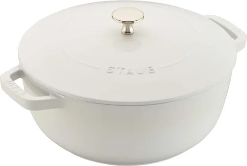 Vista 12 de Staub Horno holandés de hierro fundido, 3.75 cuartos de galón, sirve 3-4, fabricado en Francia, cereza
