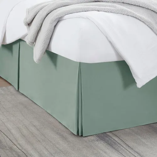 Vista 13 de Nestl Falda de cama individual blanca – Falda de cama de tamaño individual de 14 pulgadas de caída – Faldas de cama de microfibra cepillada – Falda