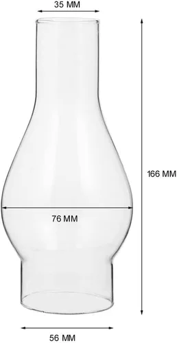 Vista 3 de STOBOK Lámpara de aceite de repuesto de globo, 2 unidades, lámpara de aceite, lámpara de chimenea de vidrio transparente transparente soplado a
