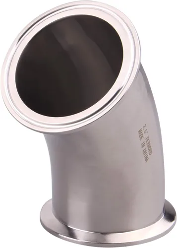 Vista 10 de DERNORD Codo de 45 grados Tubo de 1 pulgada OD Acero inoxidable 304 Montaje de tubería Se adapta a Tri Clamp 1.5 pulgadas