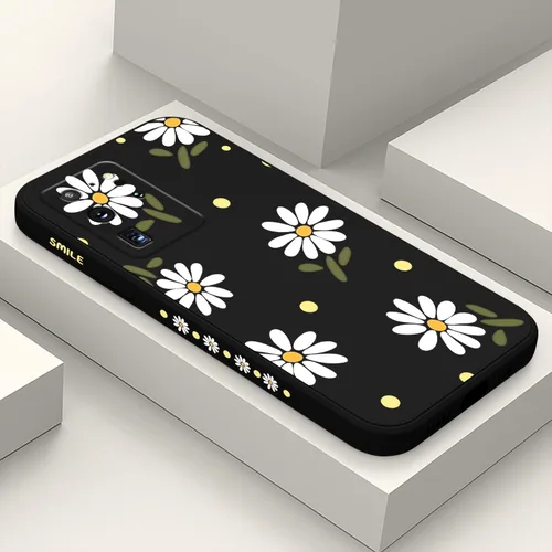 Vista 25 de LEECG para Samsung Galaxy S20 Funda, Diseño Creativo Lateral con Forro de Microfibra de Silicona Suave con Patrón de Flores para Cubierta de negro