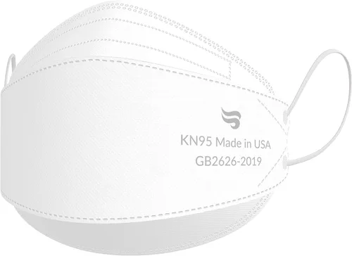 Vista 5 de Breatheze Máscaras Faciales KN95 Hechas en Estados Unidos Registradas por la FDA - Máscara KN95 Desechable - Estilo 3D