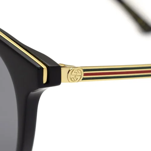 Vista 4 de Gucci GG 0204SK 001 Negro De Plástico Moda Gafas De Sol Gris Lens