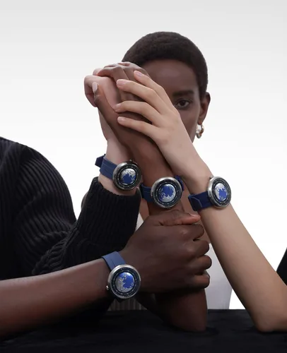 Vista 7 de CIGA Design Reloj mecánico automático Blue Planet Serie U de acero inoxidable, titanio, cerámica, caja de zafiro fluoruro y cerámica para hombres