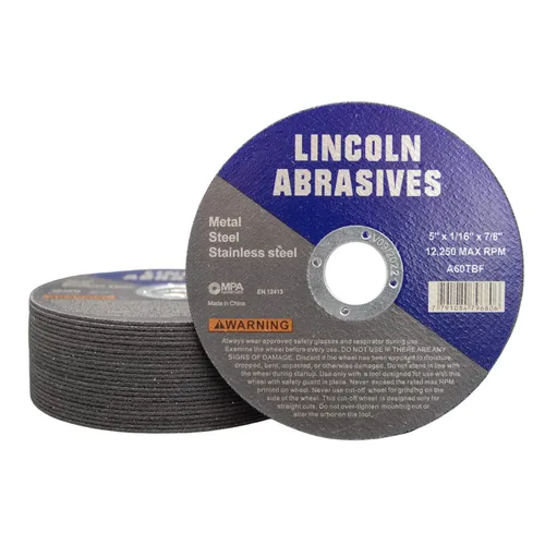 Vista 12 de 25 piezas de ruedas de corte Lincoln Abrasives Metal y acero inoxidable de 4.5" x 1/16" x 7/8