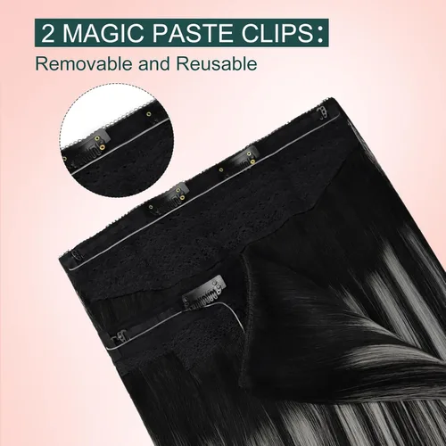 Vista 137 de Easyouth Extensión de cabello humano rubio con cola de caballo, extensiones de cabello humano rubio dorado con reflejos rubios, extensiones