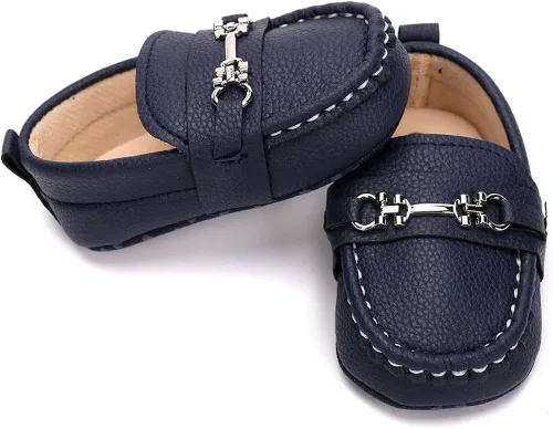 Vista 4 de LONSOEN Mocasines para bebés y niños y niñas, Mocasín