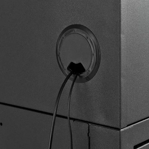 Vista 7 de Global Industrial Gabinete de computadora LCD de seguridad móvil, negro