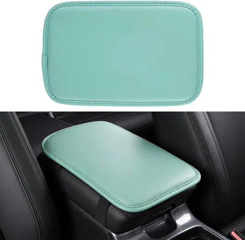 Vista 17 de Amiss almohadilla para consola central del auto, ajuste universal, impermeable, funda para la caja del reposabrazos del asiento, de piel sintética