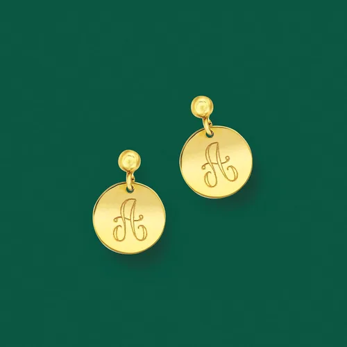 Vista 3 de Ross-Simons Italian 14kt Yellow Gold Personalized Disc