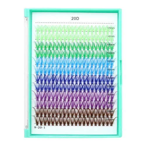 Vista 12 de Bodermincer 7D/10D/20D/30D/40D/50D/60D/80D/100D Rizo D, 240 unidades, extensiones de pestañas postizas, individuales y en racimo, pestañas falsas