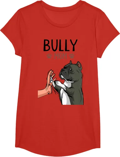 Vista 60 de American Bully Mom Cute Dog Mama Camiseta divertida para mujer, Blanco, S