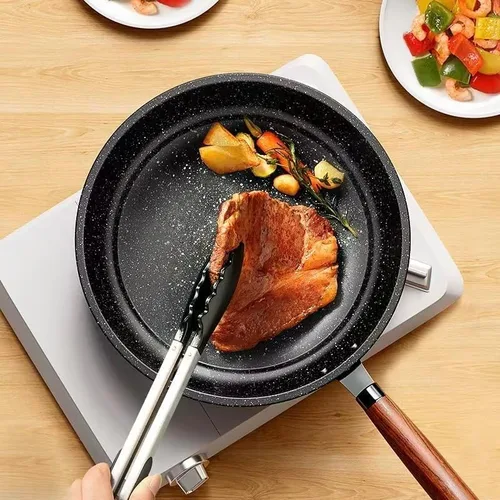 Vista 4 de Sartén antiadherente, utensilios de cocina fundidos, compatibles con inducción (10 pulgadas)