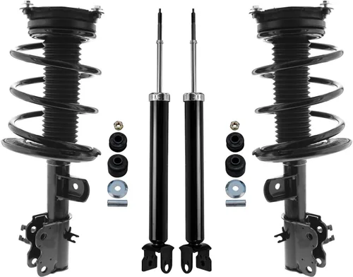 Vista 141 de Detroit Axle - Puntales y Amortiguadores para Chevy Traverse Buick Enclave GMC Acadia Saturn Outlook 2007-2012, 2 puntales delanteros con resorte