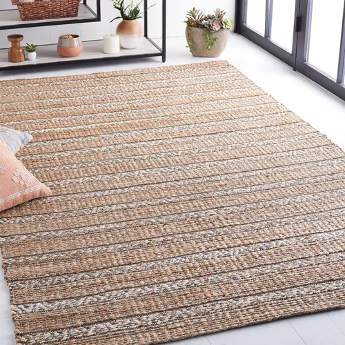 Vista 18 de SAFAVIEH Natural Fiber Collection NFB655Z - Alfombra de pasillo de 2 pies 3 pulgadas x 8 pies, color negro y natural, hecha a mano de yute a rayas