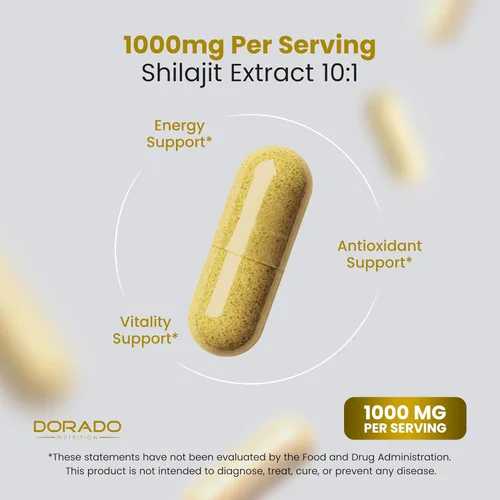 Vista 4 de Cápsulas de Shilajit con más de 85 oligoelementos (Suministro para 75 días, 1000mg de extracto por porción) Shilajit del Himalaya para hombres