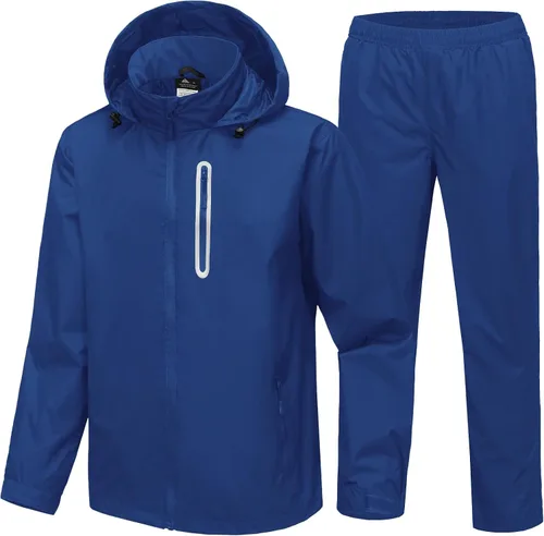 Vista 9 de Traje de lluvia de golf impermeable para hombre, equipo de lluvia, chaqueta y pantalón para exteriores, ligero, impermeable con capucha Pantalones
