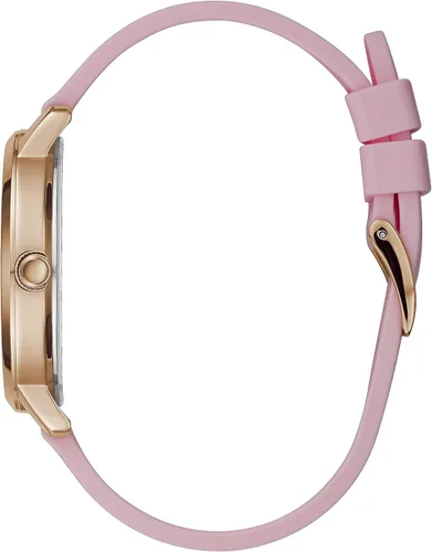 Vista 2 de Guess Nova - Reloj analógico de cuarzo para mujer con pulsera de silicona W1210L3 Rosa Reloj de cuarzo