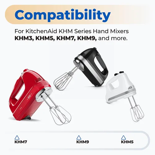 Vista 2 de Batidoras turbo para mezcladora de mano KitchenAid W10490648, KHM2B, AP5644233, PS4082859 WPW10490648 W10490648 Replacement Beaters for Kitchen
