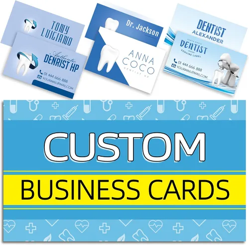 Vista 23 de Tarjetas de visita personalizadas con tu logo, personalizables 100 piezas de impresión de doble cara, personalizadas para pequeñas tarjetas de 300