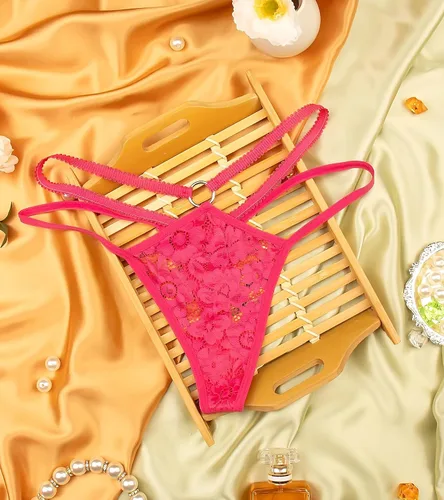 Vista 71 de Ropa interior con purpurina transpirable con encaje sexy para mujer