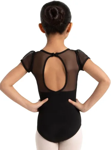 Vista 3 de Capezio Leotardo de manga abullonada con abertura en la espalda para niñas - Chicas