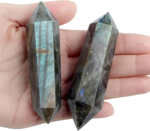 Vista 14 de YATOJUZI Varita de cristales curativos de obsidiana negra de 3.5 pulgadas, cristales naturales y piedras curativas, puntos de cristal de obsidiana