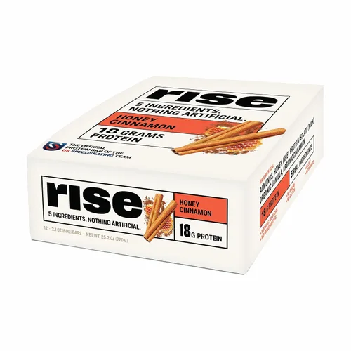 Vista 14 de Rise Barras de proteína de suero para el desayuno con miel de almendra, 18g de proteína, 2.01 oz (paquete de 12)