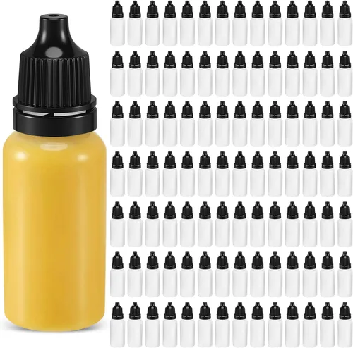 Vista 8 de TrelaCo 300 unidades de botellas cuentagotas de plástico a granel de 3 ml, botellas cuentagotas exprimibles transparentes para líquidos, aceites