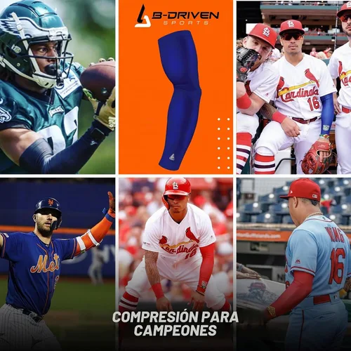 Vista 7 de B-Driven Sports Manga de Compresión Pro-Fit para Brazo - Deportes Atléticos Baloncesto, Fútbol, Sóftbol, Carrera, Juegos, - nan (1 unidad)