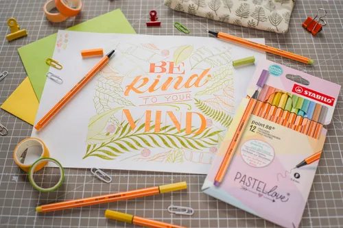 Vista 4 de STABILO - punto 88 - Fineliner - Set Pastellove - Pack de 12 - Colores surtidos