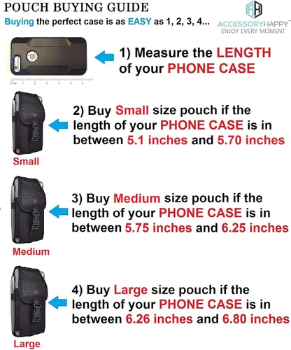 Vista 2 de AH Funda Portadora de Teléfono Celular de Grado Militar para Hombres, Soporte de Teléfono Celular para Cinturón, Compatible