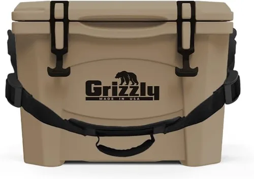 Vista 18 de Grizzly - Enfriador de 15 cuartos de galón Baúl de hielo duradero con aislamiento rotomoldeado Fabricado en Estados Unidos Garantía de por