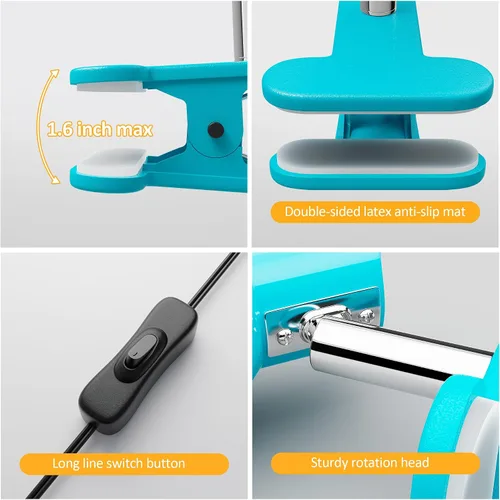 Vista 5 de Juego de 2 colores de luz LED con clip 1 azul y 1 Whtie