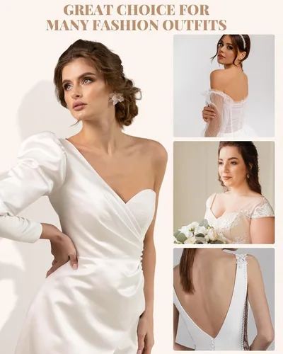 Vista 6 de Brasier adhesivo con efecto de realce de inmersión, brasier adhesivo invisible, sin tirantes en V profundo, brasier reutilizable para vestido